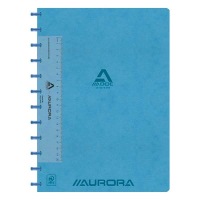 Aurora Aurora Adoc gelinieerd schrift met liniaal A4 blauw 72 vel