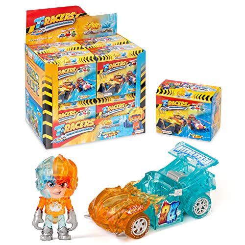 T- Racers Serie Fire & Ice – complete collectie van auto's en verrassingen, verzamelstuk, auto's afneembaar en verwisselbare onderdelen (serie 3)