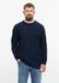 s.Oliver - Hommes - Pull en coton à structure flamée - Bleu marine - Taille XL