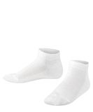 FALKE Family kort eenkleurig katoen sneakersokken enkelsokken kinderen wit - maat 27-30