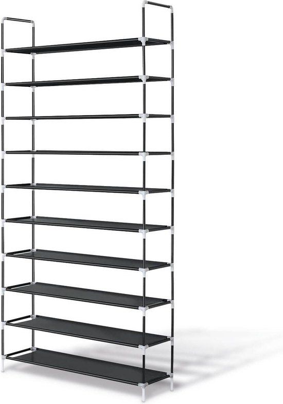 LifeGoods Schoenenrek - Schoenenkast - Zwart