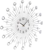 Merkloos Relaxdays Wandklok, Diamant Design, Zilver, Ø 50 cm