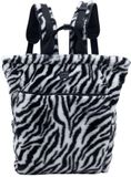 FREDsBRUDER Leren rugzak Furry Friend Backpack Zebra zwart wit