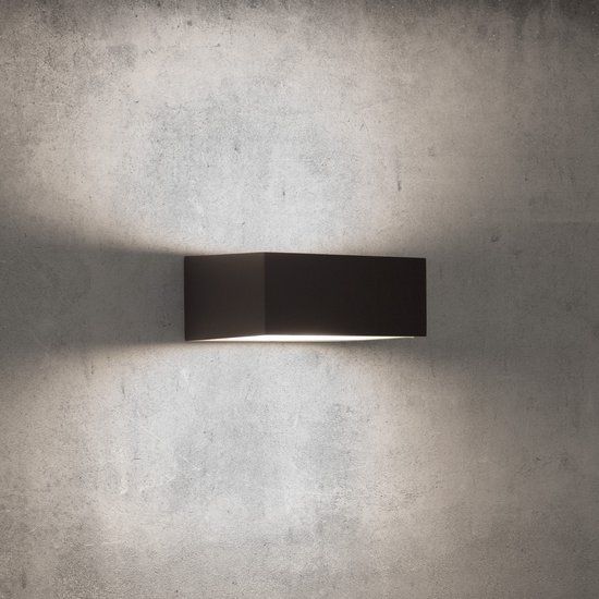 KS Verlichting Wandlamp Jack up en down Antraciet Aluminium Vierkant E27 IP44