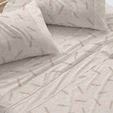 Burrito Blanco Beddengoedset, bed van 150 tot 160 cm (+ beschikbare maten), design 046, zandkleur (150-160 x 190/200 cm)