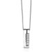 Zinzi Mart Visser by ZINZI zilveren ketting met strakke rechte hanger glad wit 45cm