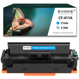 Evoke Cyan Toner Cartridge for HP and Canon (CF411X/CRG-046H) - 5000 Pages