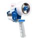 Pacific Mailer 2 Inch Tape Gun Dispenser met 2 Inch Carton Verpakking Tape, Lichtgewicht Industriële Zijlader Tape Dispenser - Blauw