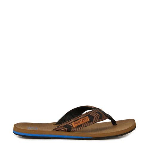 Protest Haiti teenslippers bruin