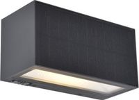 LUTEC Inka Solar Hybrid wandlamp voor buiten - LED - Donkergrijs