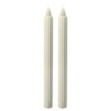 Set Doriche Set van 8 decoratieve kaarsen, crème, 8 uur brandduur, 2,2 cm diameter, 25 cm hoogte
