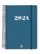 Finocam - Mijn spiraalagenda voor 2024, pagina van 1 dag, januari 2024 - december 2024 (12 maanden) French Blue