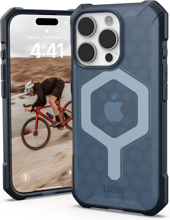 Urban Armor Gear UAG Essential Armor Hoesje Geschikt voor Apple iPhone 16 Pro | Compatibel met MagSafe | Back Cover | Blauw