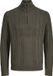 Jack & Jones Trui Jprblusean Knit Cable Half Zip Sn 12283487 Black Olive Mannen Maat - S