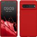 kwmobile telefoonhoesje geschikt voor Google Pixel 7 - Hoesje met siliconen coating - Smartphone case in klassiek rood