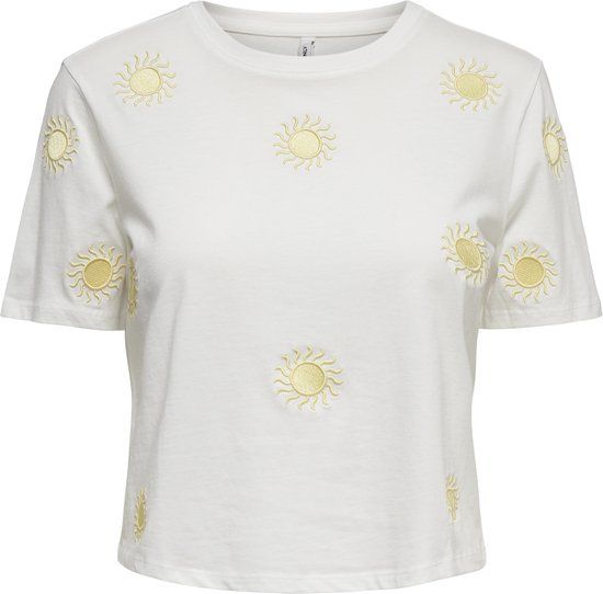 ONLY - ONLMARISSE S/S EMB TOP BOX JRS Dames T-shirt