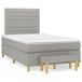 Maison Exclusive - Sommier à lattes de lit et matelas gris clair 120x190 cm tissu