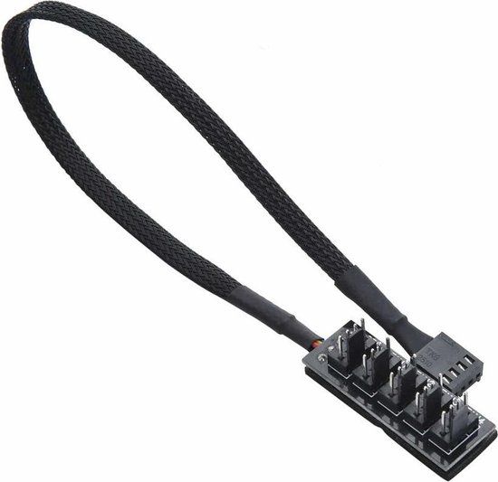 Gelid Solutions 1-to-4 PWM Fan Hub - Zwart