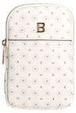 Bricioles Sac bandoulière pour femmes, noir, avec motif monogramme, en cuir polyuréthane, dimensions 14x18 cm