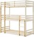 Vente-unique Stapelbed hout beige 90 x 200 cm