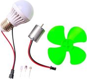Merkloos / Sans marque Mini Windturbine Motor - Energie Generator Kit - DIY Energie Projecten - Efficiënte Stroomopwekking