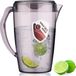 Sans marque Pichet en plastique 60oz/1.8L avec couvercle pour boissons froides ou chaudes - 1 paquet/Gris