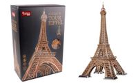 EXPLORA - Eiffeltoren - 3D Puzzels - 540041 - 314 Stukken - Historisch Monument - Niveau 10 - Zonder Lijm of Schaar - Educatief - Parijs - Bouwspel - Cadeau - Model - Vanaf 10 jaar