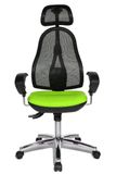 Topstar Bureaustoel Open Point SY Deluxe incl. in hoogte verstelbare armleuningen met hoofdsteun appelgroen