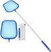 TRANKIELO® Zwembad Skimmer - 150cm Telescopische Stang - Fijn Mesh Bladnet