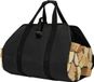 Unyqoos Canvas brandhout, log draagtas, brandhouttas, waterdicht, outdoor, open haard brandhout opbergtas, haardaccessoires voor binnen en buiten, kampvuur, camping, reizen (zwart)