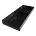 Saniclass Legend Meubelwastafel - 121x47x12cm - met overloop - 2 wasbakken - 2 kraangaten - keramiek - mat zwart WT-LU120-22MZ