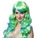 Boland 85742 - Pruik voor volwassenen Aqua, lang kunsthaar, kapsel, zeemeermin, waternimf, groen-turkoois, kostuum, carnaval, themafeest