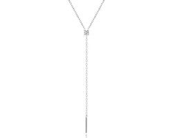 Elenza AMS Elenza 925 Sterling Zilveren Ketting met Stijlvol Zirkonia Hangertje
