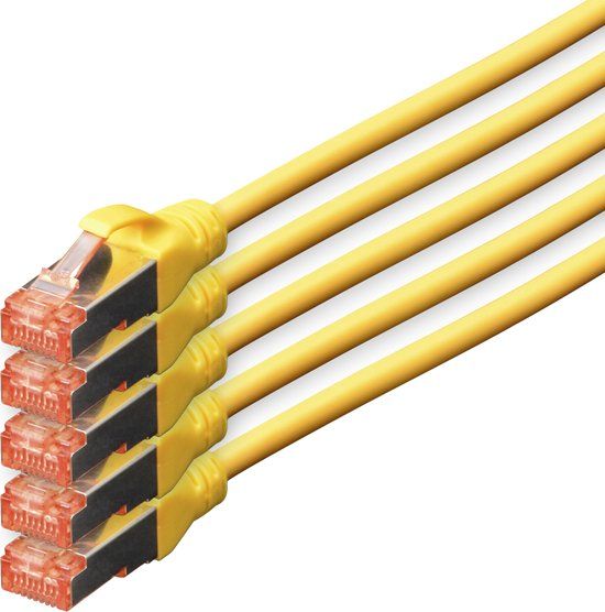 Digitus DK-1644-100-Y-5 Netwerkkabel Geel 10 m Cat6 S/FTP
