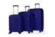 Hoffmanns set de 3 pièces de valises en plastique léger, bleu foncé