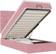 vidaXL - Lit plateforme avec matelas - 80x200cm - velours - rose