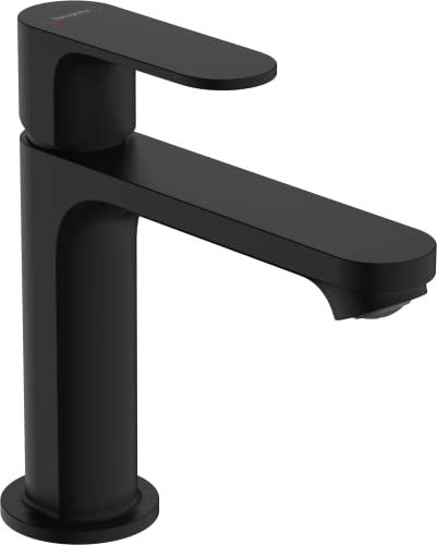 Hansgrohe Rebris S Wastafelkraan - Mat Zwart - 110mm Uitloop - Met Trekstang