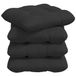 vidaXL Zitkussens 4 stuks Microvezel Zwart 45 x 45 cm