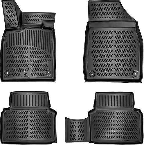 ELMASLINE SKODA 3D Rubber Automatten voor ELROQ 2025-2026 [1. Gen] | Elektrisch - geurloos & op maat - hoge rand