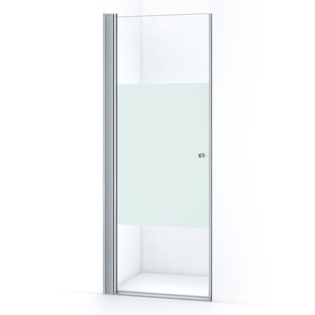 Maxaro Douchedeur Matte Strook 80cm Draaideur Zircon Comfort - 6095825463455