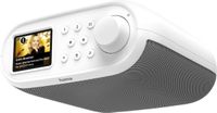 Hama Digitale internetradio, Dab/Dab+/FM, inbouwbaar, Bluetooth, wifi, netvoeding, 2,4 inch kleurendisplay, luidspreker 5 W, wekker, USB-C, hoofdtelefoonuitgang, 3,5 mm jack-ingang - wit