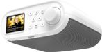 Hama Digitale internetradio, Dab/Dab+/FM, inbouwbaar, Bluetooth, wifi, netvoeding, 2,4 inch kleurendisplay, luidspreker 5 W, wekker, USB-C, hoofdtelefoonuitgang, 3,5 mm jack-ingang - wit