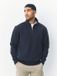 Next Heren Sweatshirt van jersey met hoog katoengehalte en kwartrits - Navy Blue