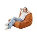 VEVOR Pouf en Forme de L avec Accoudoirs Souples et Poche de Rangement, Fauteuil Paresseux Mousse à Mémoire de Forme 25D Remplie avec Housse en Velours Doux, pour Chambre, Salle de Jeux, Marron