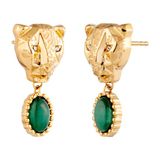 Just Cavalli JCER01492200 Boucles d'oreilles Femme Or Jaune Acier Vert Blanc