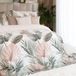 Markizeta Lush Serie Dekbedovertrek Tropische Blaadjes 220x200 cm Coton Satin Vert Beige Pastelrose