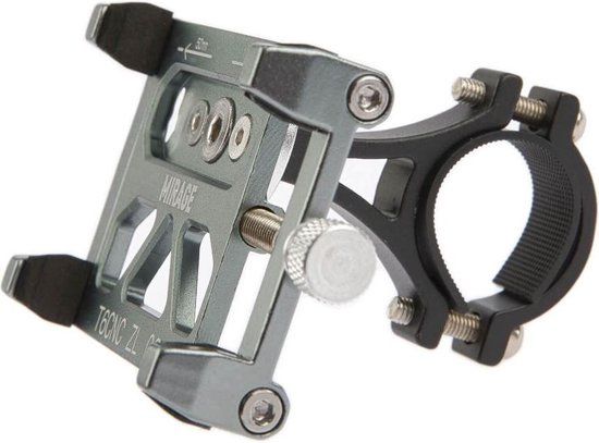 Mirage Telefoonhouder Bracket Antraciet 7 Cm - Fiets - Draadloos Opladen