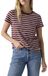 Levi's Batwing Perfect Tee T-shirt met lange mouwen, korte mouwen, dames, Trudy Stripe Chocola, XS