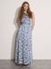 Apricot Maxi-jurk van satijn met paisleyprint