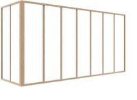 Vente-unique Hoekraam werkplaats in gepoedercoat aluminium - L210 x B60 x H105 cm (B x H) - Licht naturel - BAYVIEW